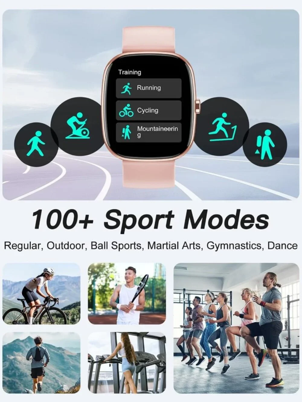 1.8” Fitness Tracker Watch - No Bluetooth/App Needed, Activity Monitor & Step